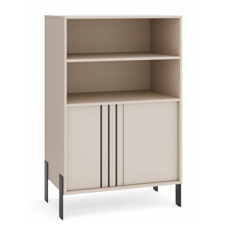 Regał z szafką komoda wysoka kaszmir 80 cm NUBO